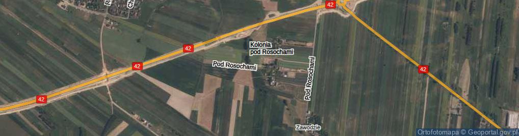 Zdjęcie satelitarne Pod Rosochami ul.