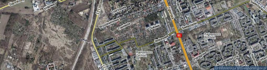 Zdjęcie satelitarne Podbiałowa ul.