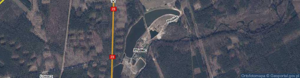 Zdjęcie satelitarne Prusiec ul.