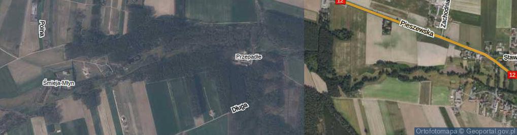 Zdjęcie satelitarne Przepadłe ul.