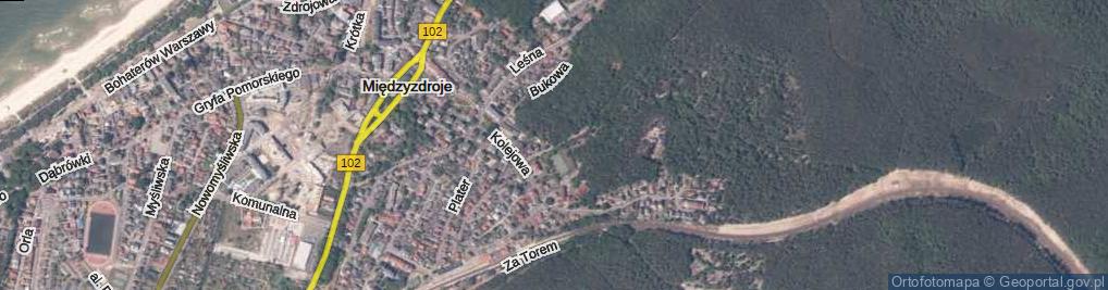 Zdjęcie satelitarne Przy Wodociągach ul.