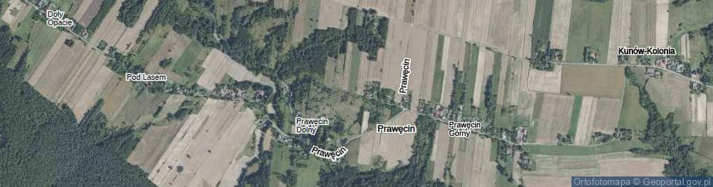 Zdjęcie satelitarne Prawęcin ul.
