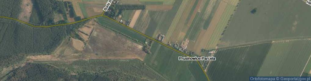 Zdjęcie satelitarne Prusinowice-Parcela ul.