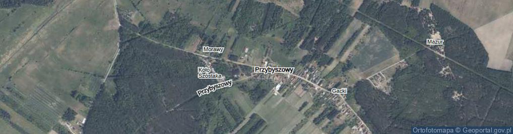 Zdjęcie satelitarne Przybyszowy ul.