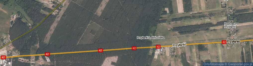 Zdjęcie satelitarne Przyłanki-Leśniczówka ul.