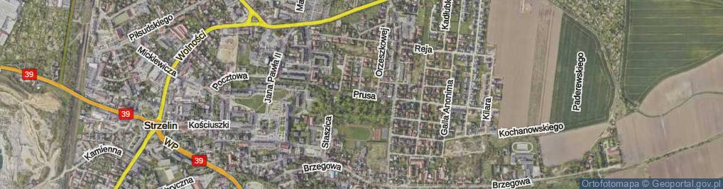 Zdjęcie satelitarne Prusa Bolesława ul.