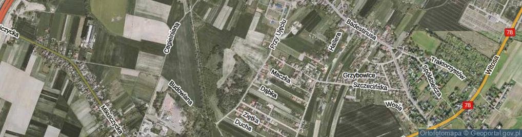 Zdjęcie satelitarne Przy Ujęciu ul.
