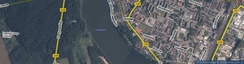 Zdjęcie satelitarne Promenada nad Jeziorem Miejskim ul.