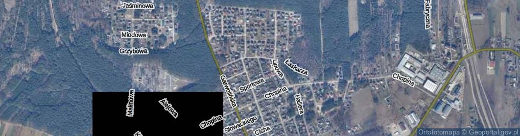 Zdjęcie satelitarne Projektowana ul.