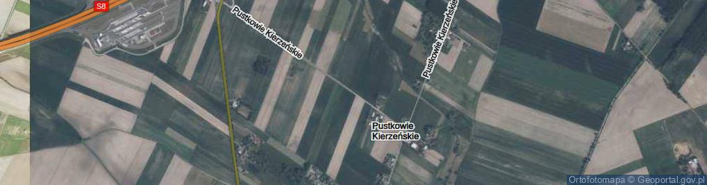 Zdjęcie satelitarne Pustkowie Kierzeńskie ul.