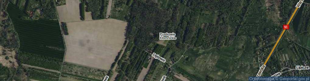 Zdjęcie satelitarne Pustkowie Kłomnickie ul.