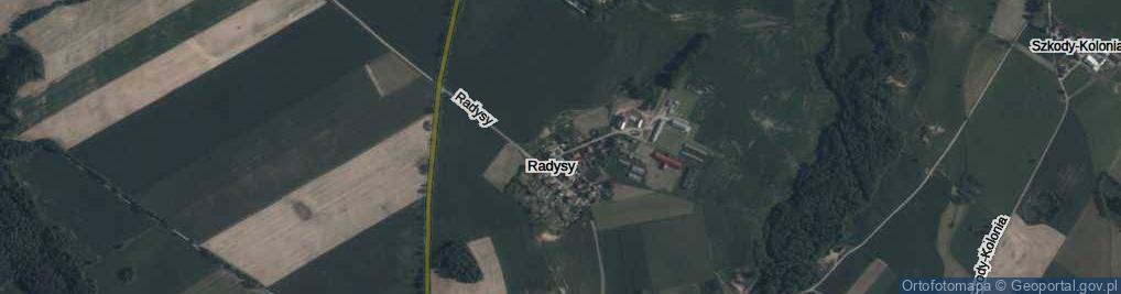 Zdjęcie satelitarne Radysy ul.