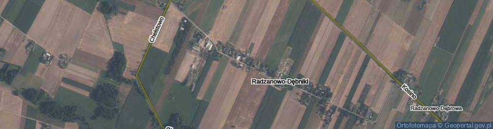 Zdjęcie satelitarne Radzanowo-Dębniki ul.