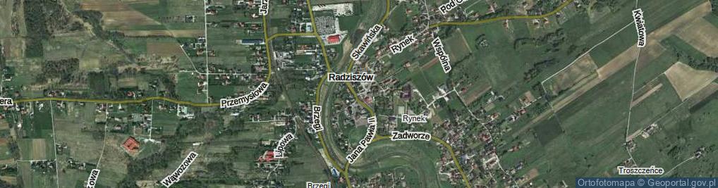 Zdjęcie satelitarne Radziszów ul.