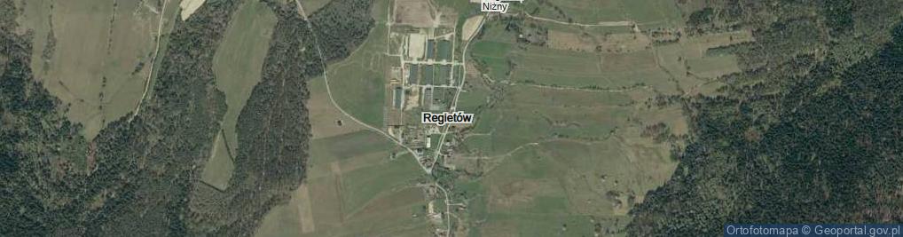 Zdjęcie satelitarne Regietów ul.