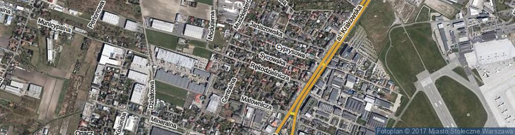 Zdjęcie satelitarne Rękodzielnicza ul.