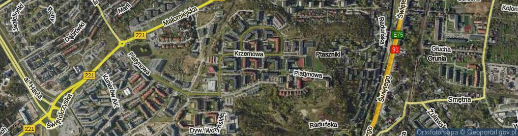 Zdjęcie satelitarne Rozrażewskiego Hieronima, bp. ul.