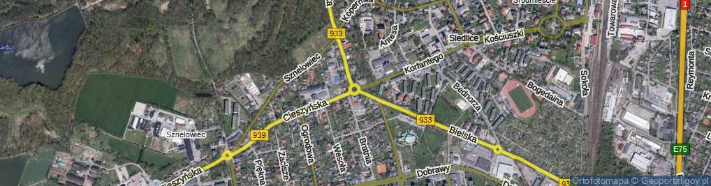 Zdjęcie satelitarne Rondo Miast Partnerskich rondo.