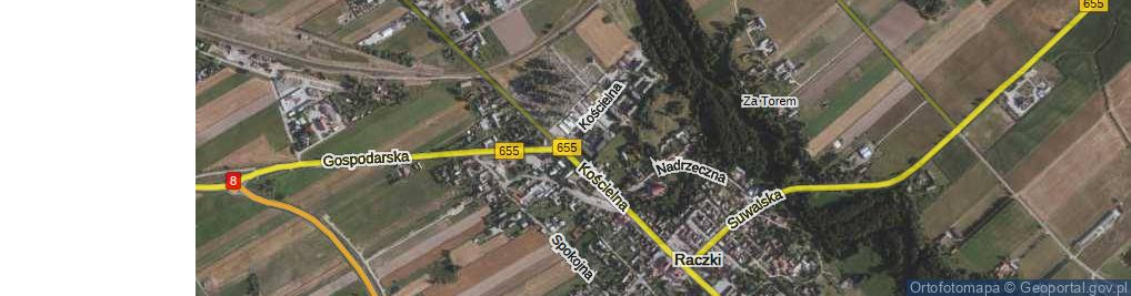 Zdjęcie satelitarne Rondo 500-lecia Ziemi Raczkowskiej rondo.