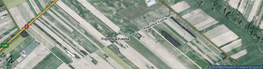Zdjęcie satelitarne Rogoźnica-Kolonia ul.