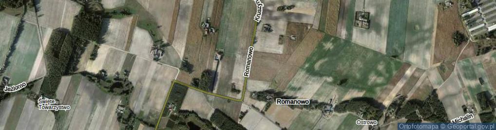 Zdjęcie satelitarne Romanowo ul.