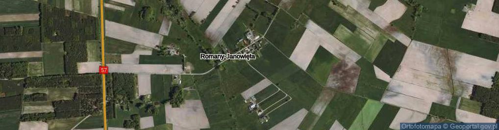 Zdjęcie satelitarne Romany-Janowięta ul.