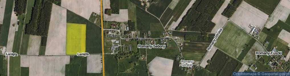 Zdjęcie satelitarne Romany-Sebory ul.