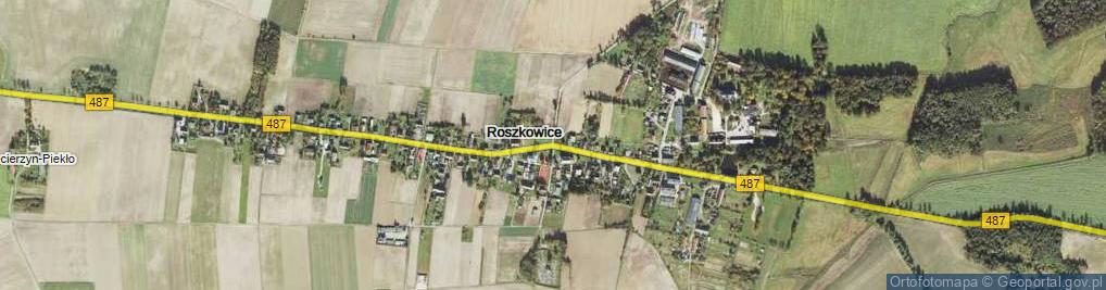 Zdjęcie satelitarne Roszkowice ul.