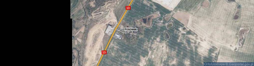 Zdjęcie satelitarne Rosówek ul.