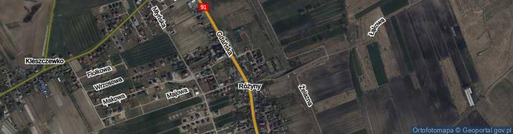 Zdjęcie satelitarne Różana Góra ul.