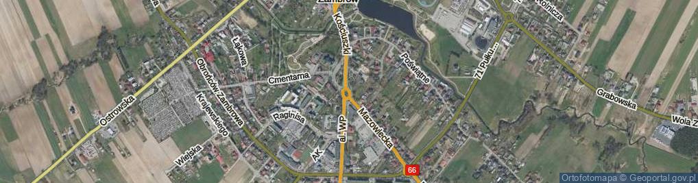 Zdjęcie satelitarne Rondo Mazowieckiej Szkoły Podchorążych Rezerwy Artylerii rondo.