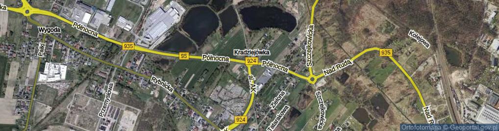 Zdjęcie satelitarne Rondo Kradziejówka rondo.
