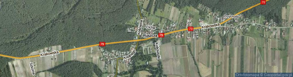 Zdjęcie satelitarne Ruszcza ul.