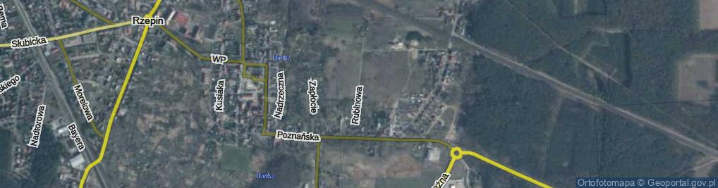 Zdjęcie satelitarne Rubinowa ul.