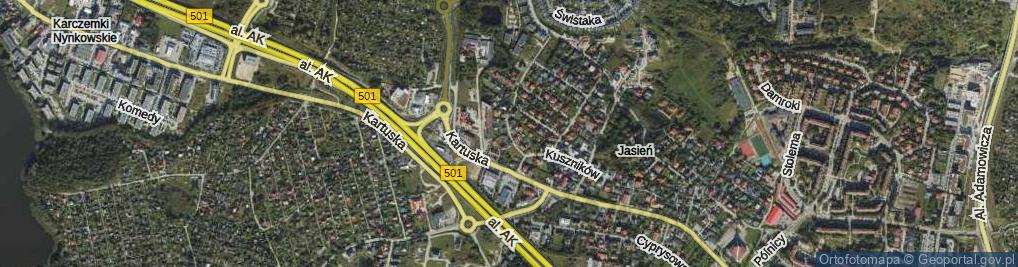 Zdjęcie satelitarne Rysia ul.