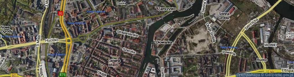 Zdjęcie satelitarne Rybackie Pobrzeże ul.