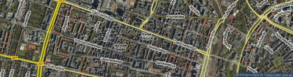 Zdjęcie satelitarne Rynek Jeżycki ul.
