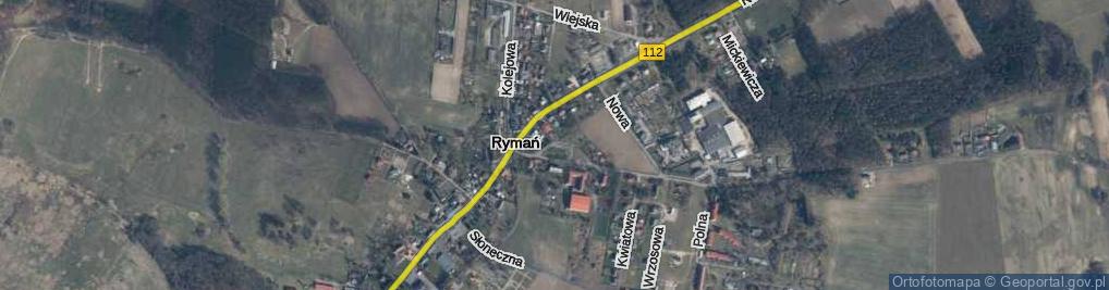 Zdjęcie satelitarne Rymań ul.