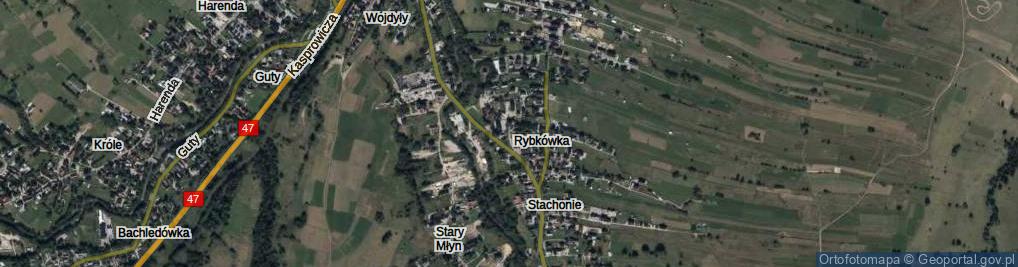 Zdjęcie satelitarne Rybkówka ul.