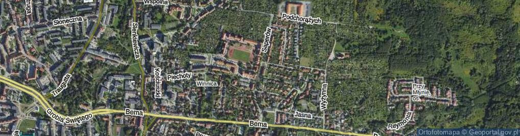 Zdjęcie satelitarne Saperów ul.