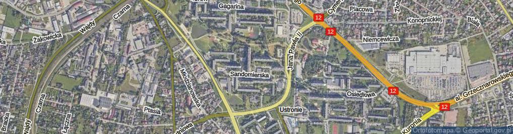 Zdjęcie satelitarne Sandomierska ul.