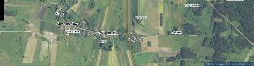 Zdjęcie satelitarne Samostrzałów ul.
