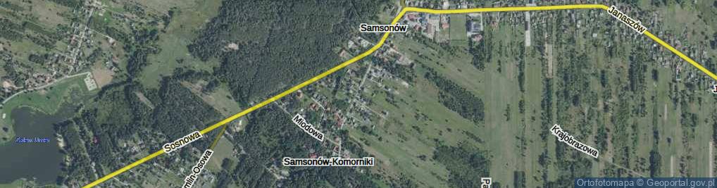 Zdjęcie satelitarne Samsonów-Komorniki ul.