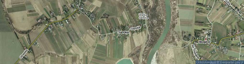 Zdjęcie satelitarne Sanoka ul.