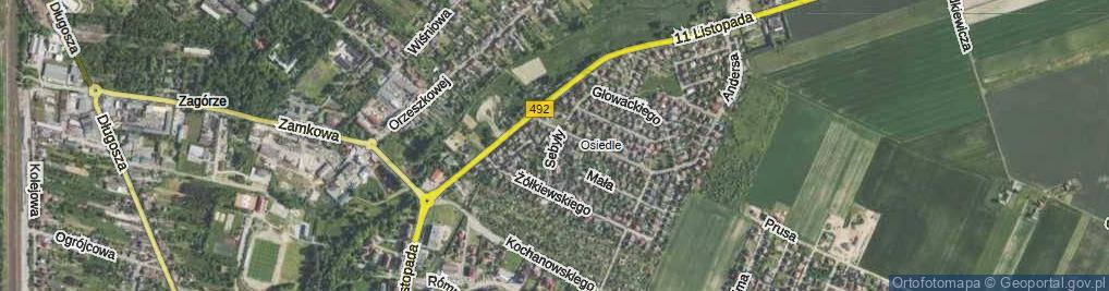 Zdjęcie satelitarne Sebyły Władysława ul.