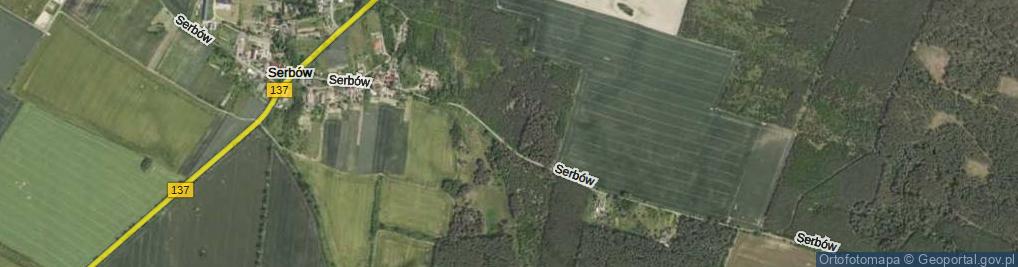 Zdjęcie satelitarne Serbów ul.
