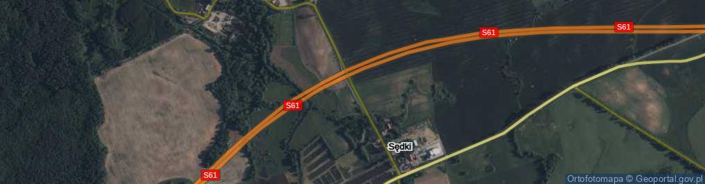 Zdjęcie satelitarne Sędki ul.
