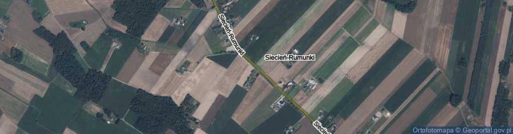 Zdjęcie satelitarne Siecień-Rumunki ul.