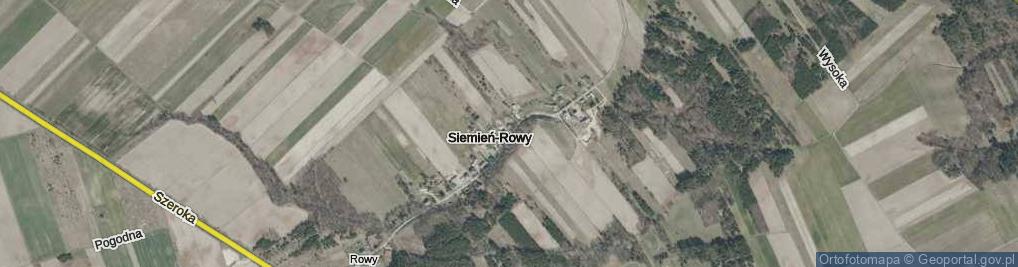 Zdjęcie satelitarne Siemień-Rowy ul.