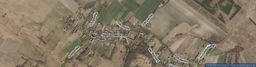 Zdjęcie satelitarne Sieroszowice ul.